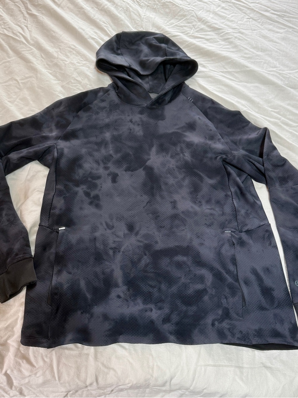 lululemon athletica Men's Black Tie-Dye Hoodie Sweatshirt